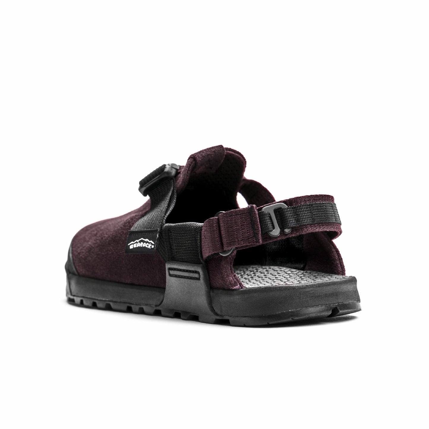 Bedrock Sandals Mountain Clog Leather Suede : Deep Plum