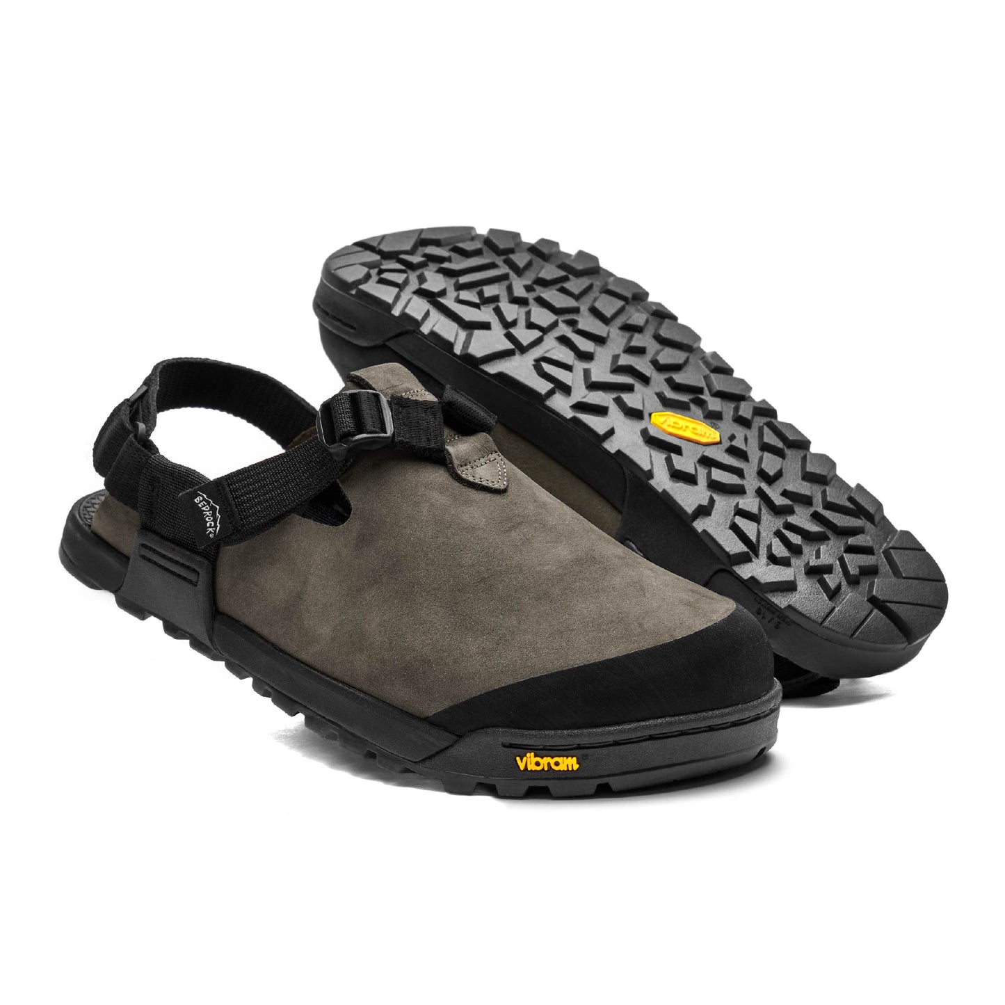 Bedrock Sandals Mountain Clog Nubuck Leather : Driftwood Gray