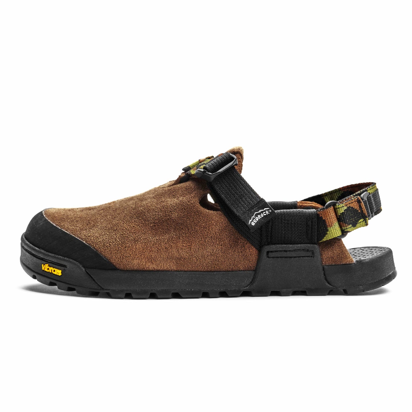 Bedrock Sandals Mountain Clog Leather Suede : Ponderosa Brown