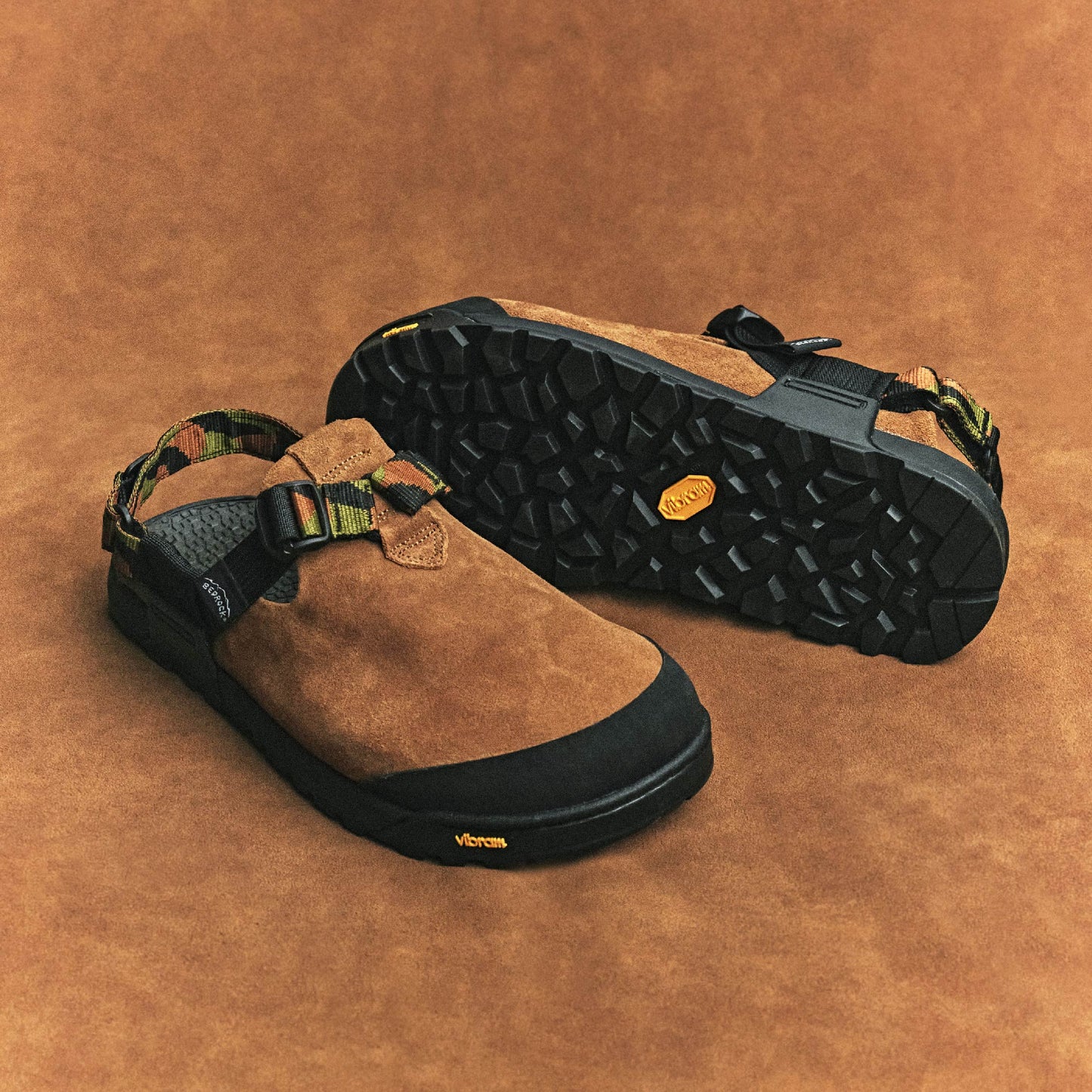 Bedrock Sandals Mountain Clog Leather Suede : Ponderosa Brown