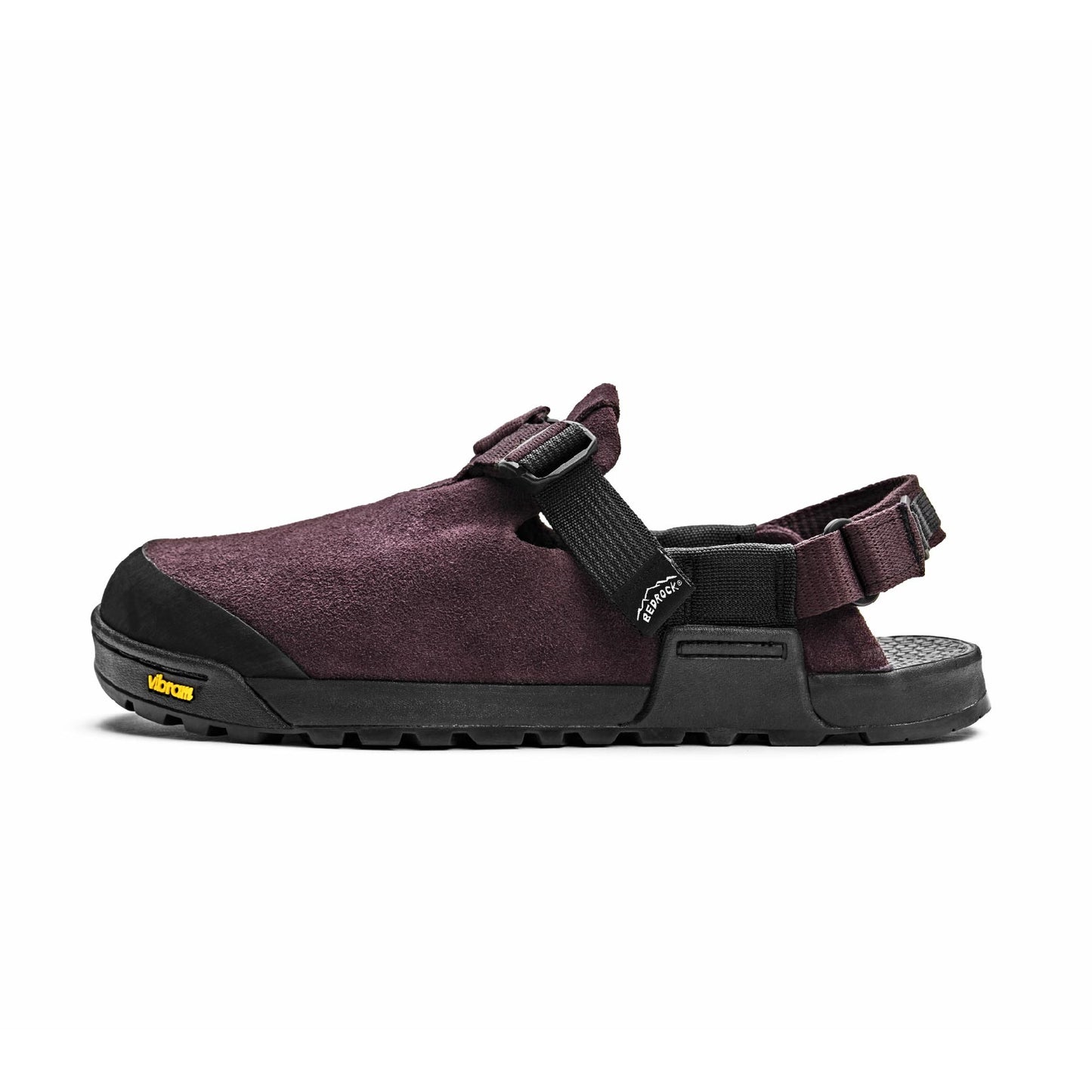 Bedrock Sandals Mountain Clog Leather Suede : Deep Plum