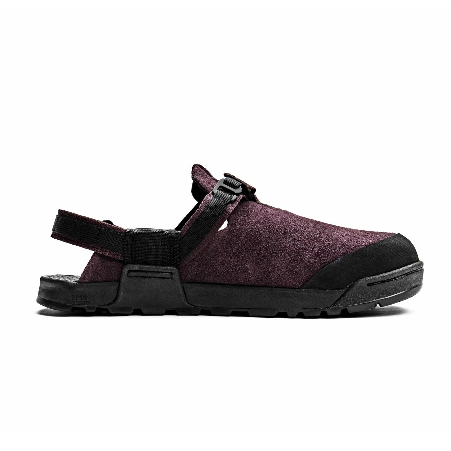 Bedrock Sandals Mountain Clog Leather Suede : Deep Plum