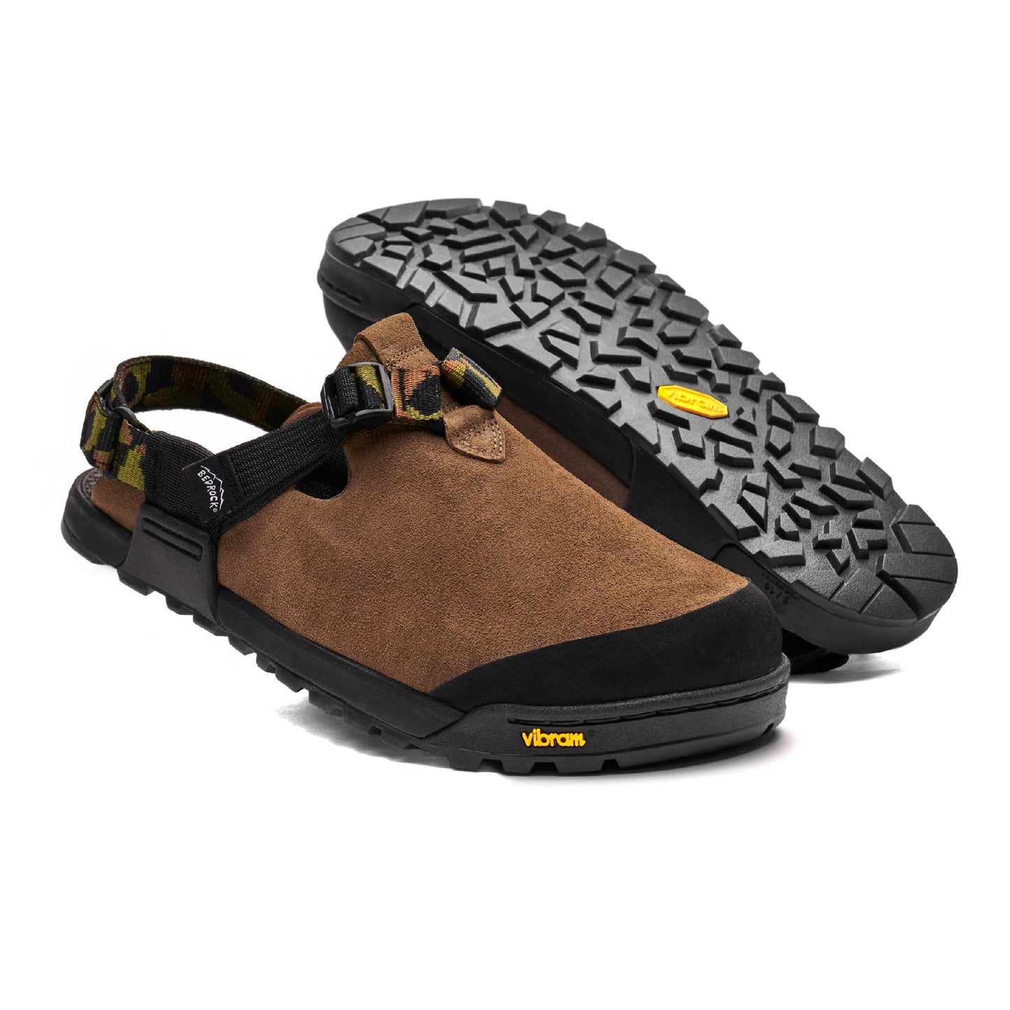 Bedrock Sandals Mountain Clog Leather Suede : Ponderosa Brown