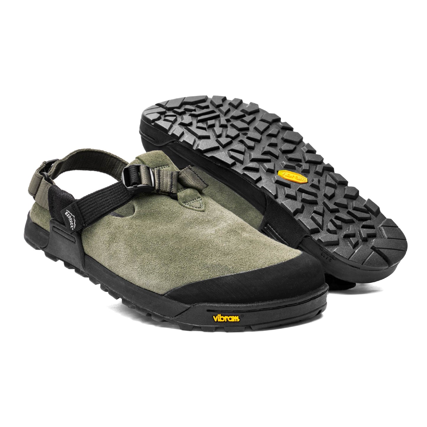 Bedrock Sandals Mountain Clog Leather Suede : Sagebrush